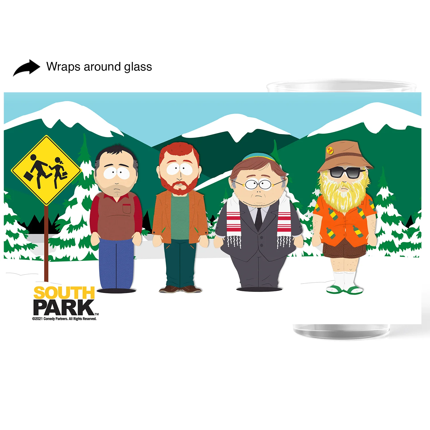 South Park Future Bus Stop 17 oz Pint Glass - Image 2