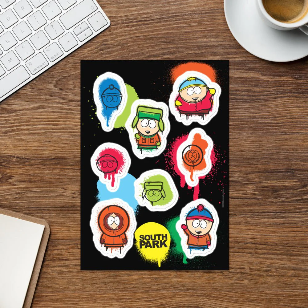 South Park Spray Paint Sticker Sheet - Image 2