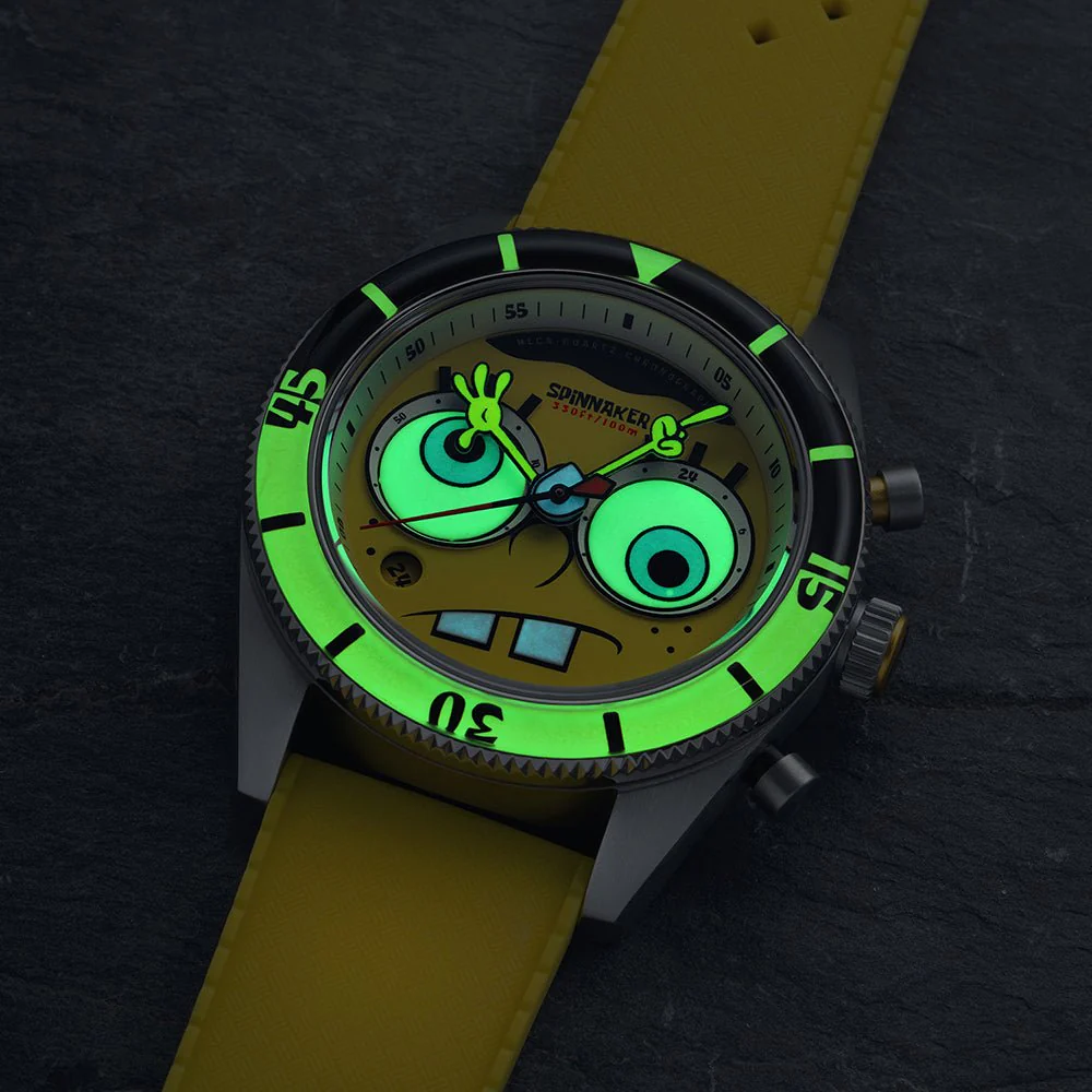 Spinnaker Fleuss Chronograph SpongeBob SquarePants Limited Edition Yellow Watch - Image 5