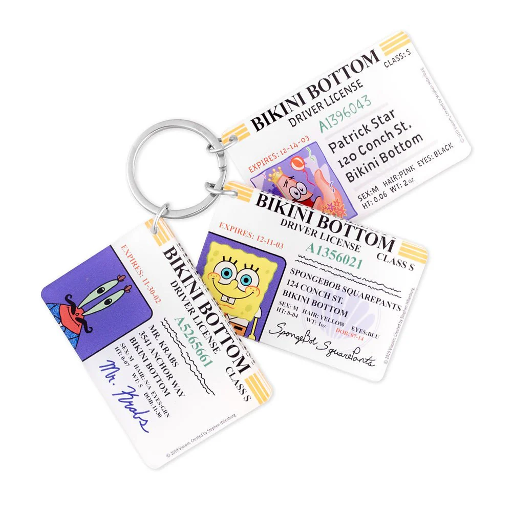 SpongeBob SquarePants Bikini Bottom Driver License Keychain Bundle - Image 2