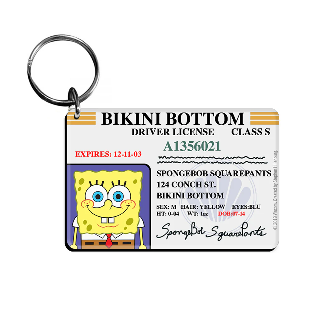 SpongeBob SquarePants Bikini Bottom Driver License Keychain Bundle - Image 6