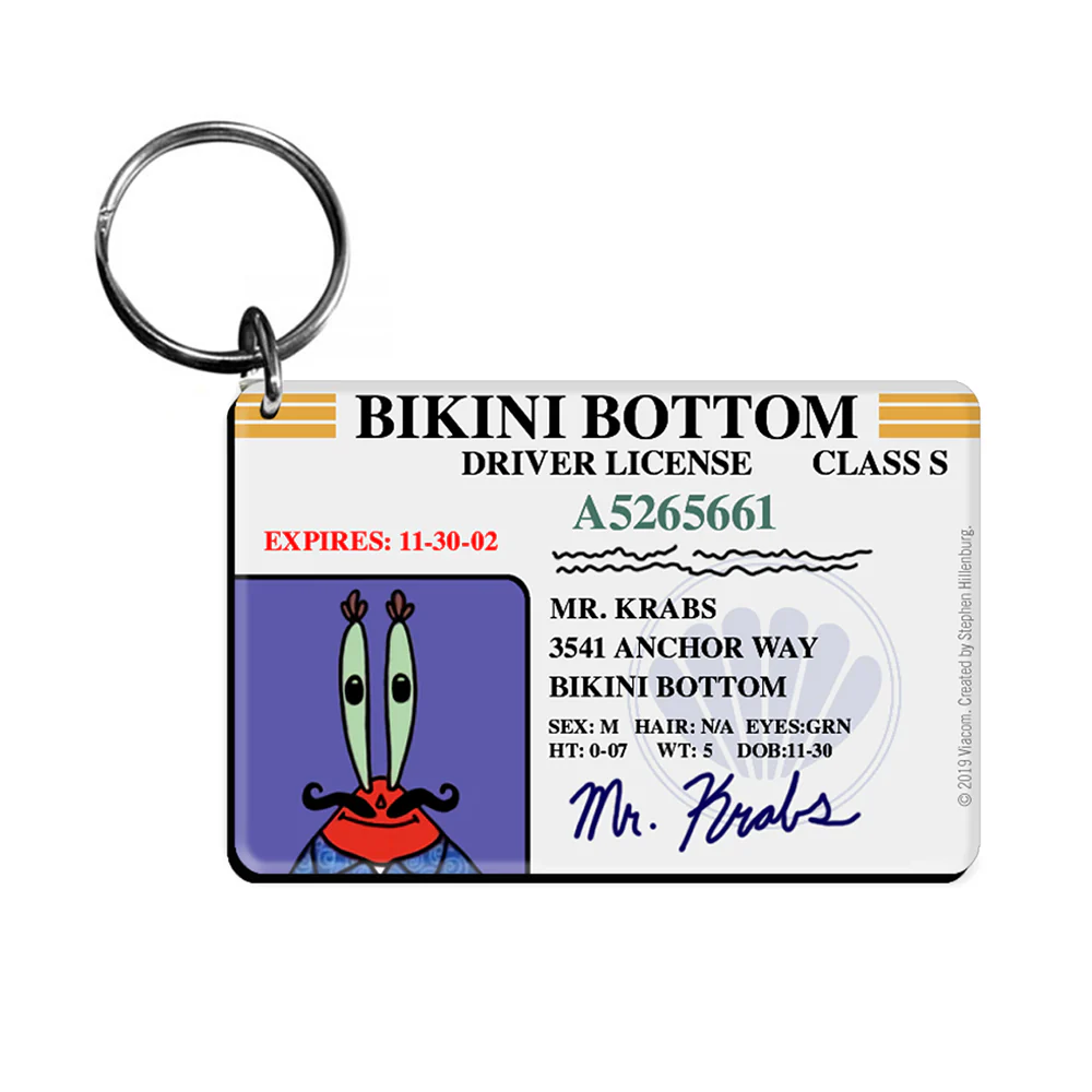 SpongeBob SquarePants Bikini Bottom Driver License Keychain Bundle - Image 7