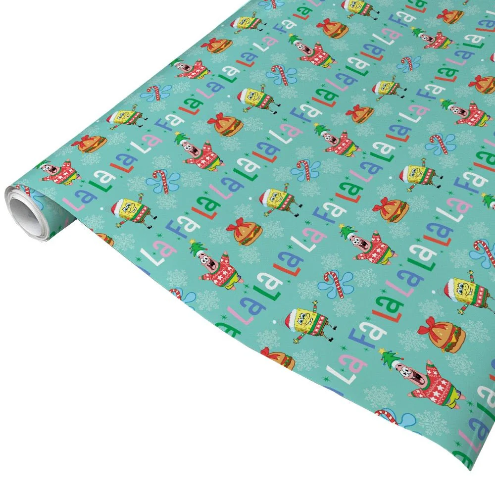 SpongeBob Fa La La Holiday Wrapping Paper
