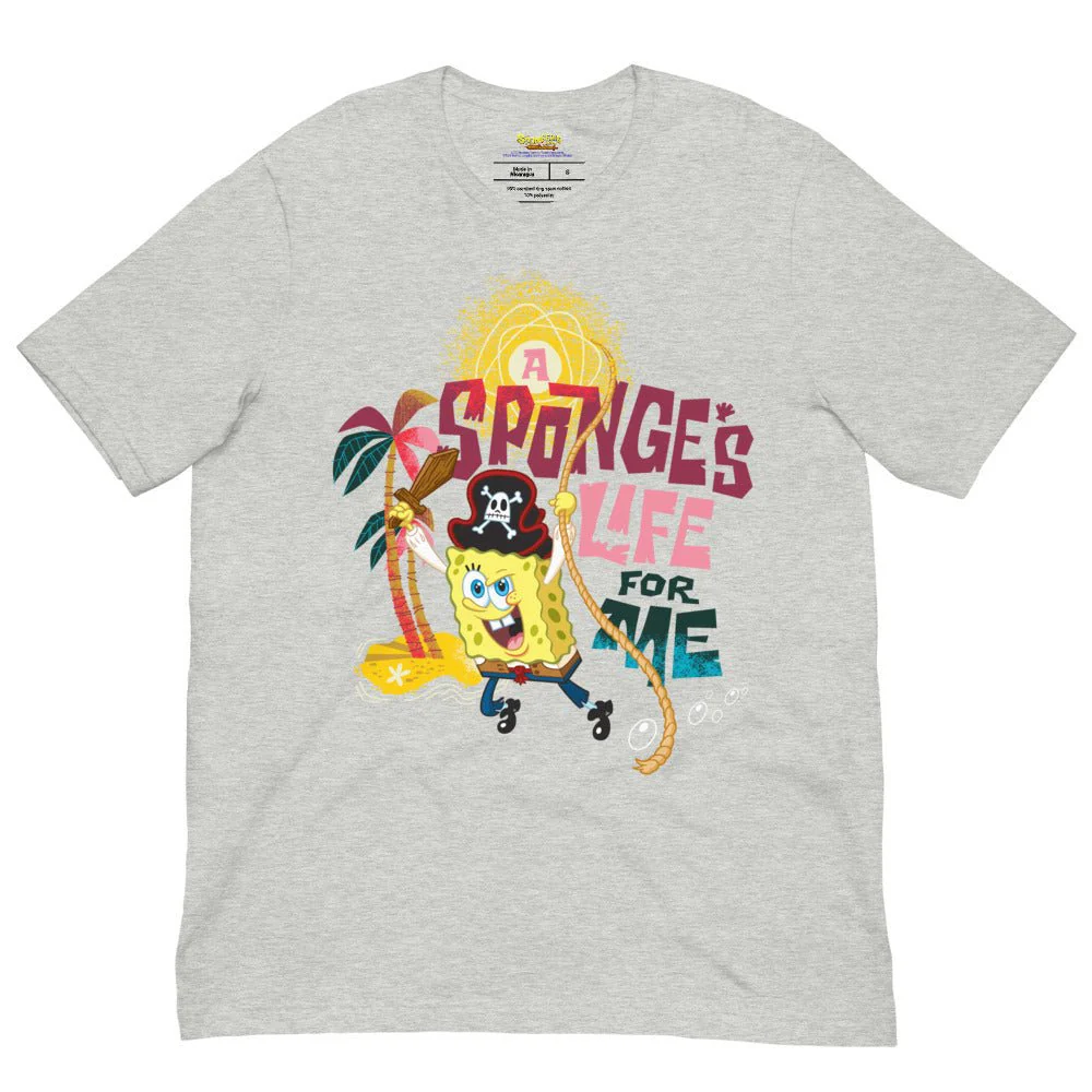 The SpongeBob Movie: Search For Squarepants A Sponge's Life For Me Adult T-Shirt - Image 5