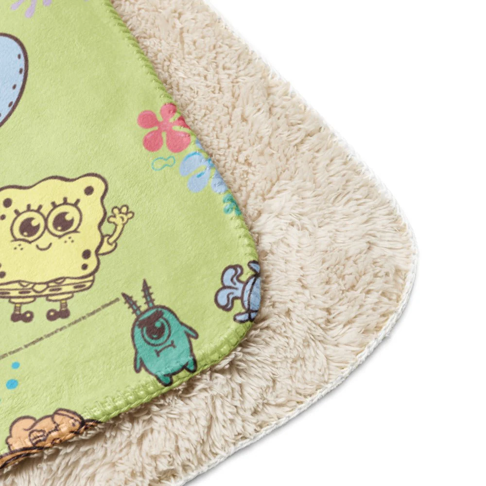 SpongeBob SquarePants AdoraBob Gang Sherpa Blanket - Image 3