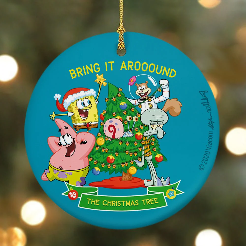 SpongeBob SquarePants Bring It Around Round Ceramic Ornament - Image 2