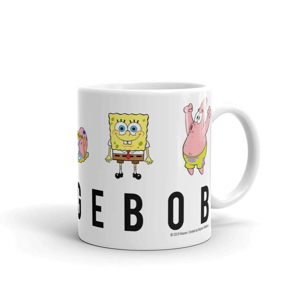 SpongeBob SquarePants Character Lineup White Mug