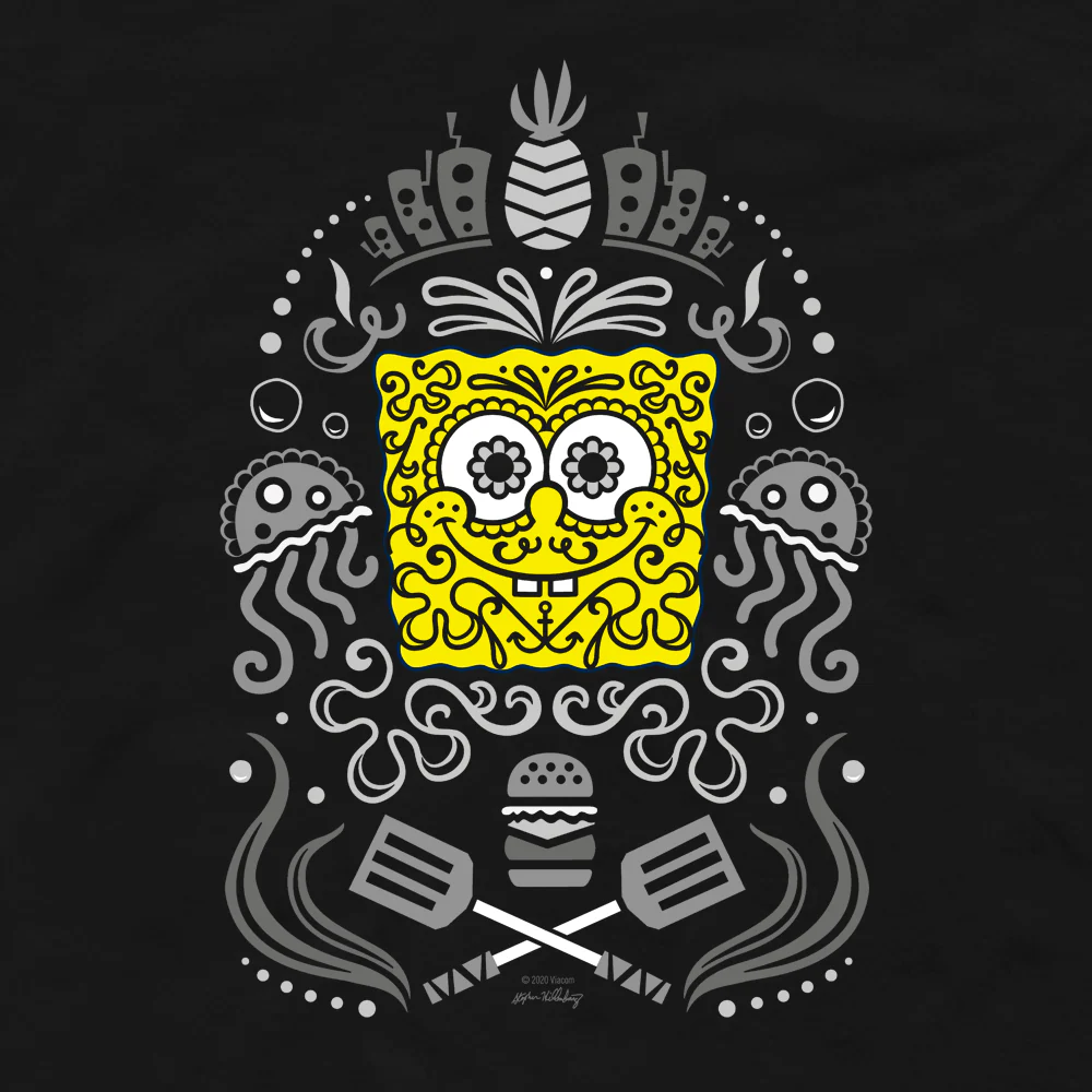SpongeBob Sugar Sponge Reduced Color Long Sleeve T-Shirt - Image 2