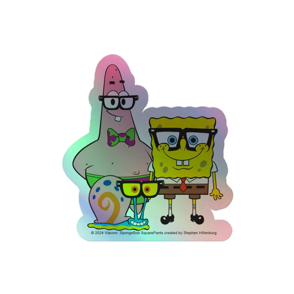 SpongeBob SquarePants Nerdy Holographic Sticker