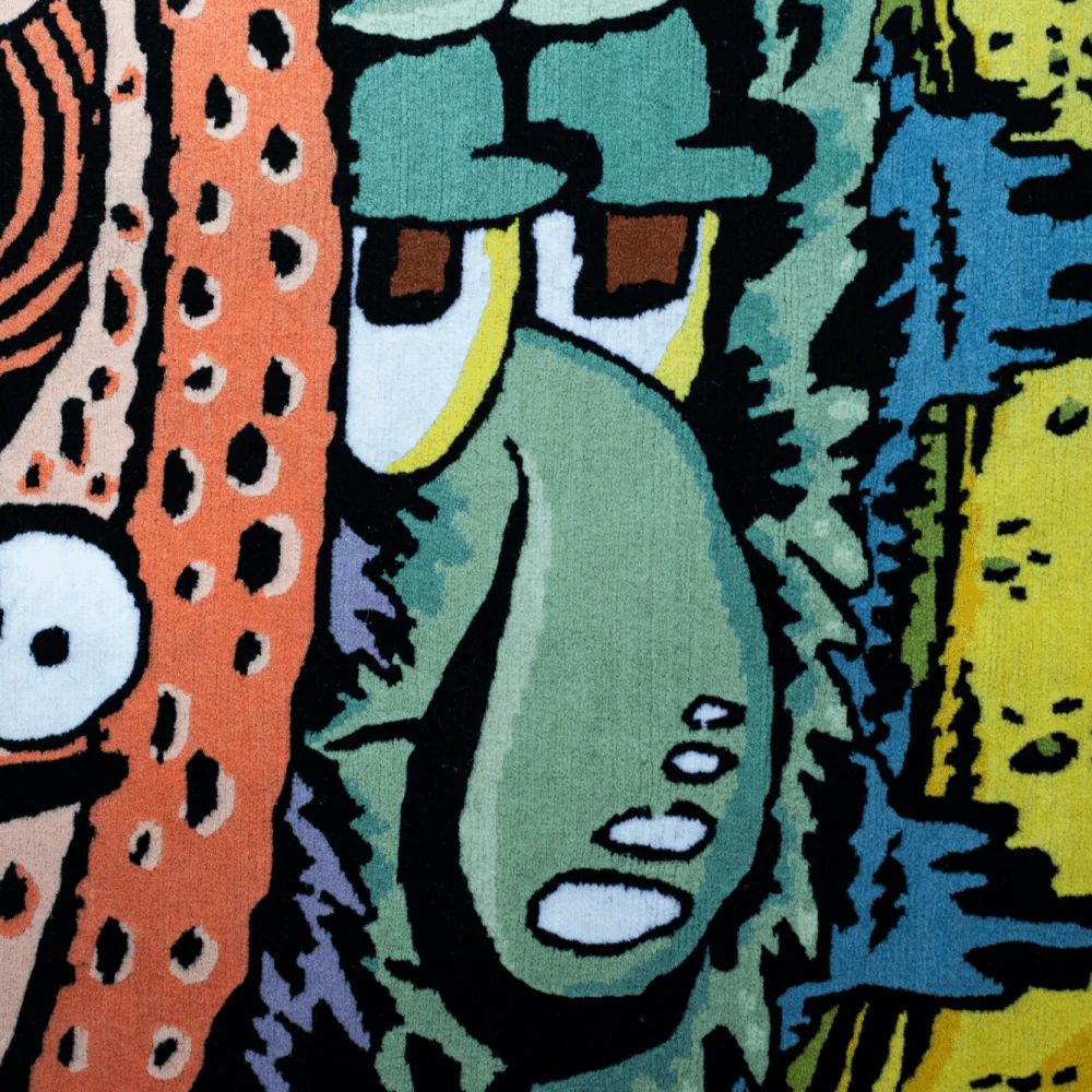 SpongeBob SquarePants x Noreen Seabrook Handmade Krabby Patty Custom Rug - Image 4