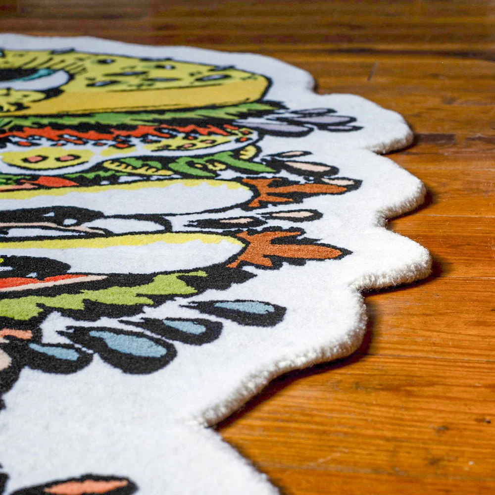 SpongeBob SquarePants x Noreen Seabrook Handmade Krabby Patty Custom Rug - Image 6