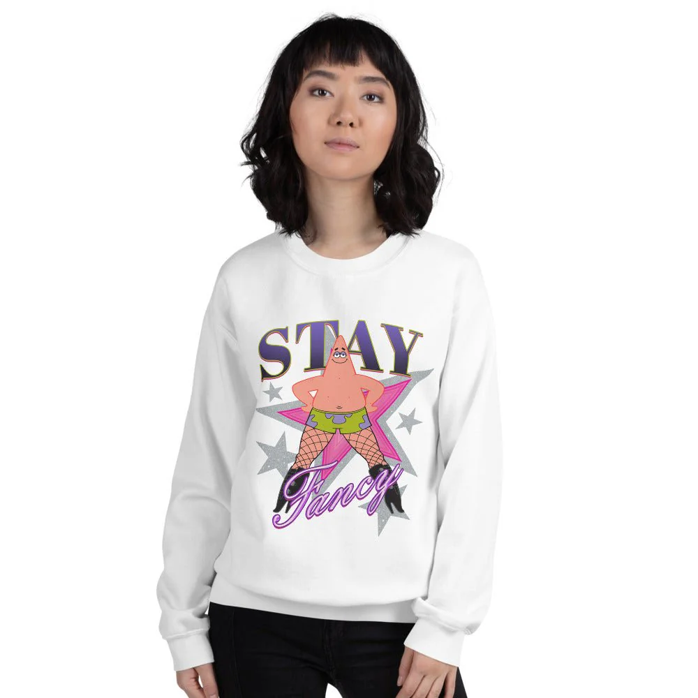 SpongeBob SquarePants Patrick Fishnets Stay Fancy Unisex Crewneck Sweatshirt - Image 11
