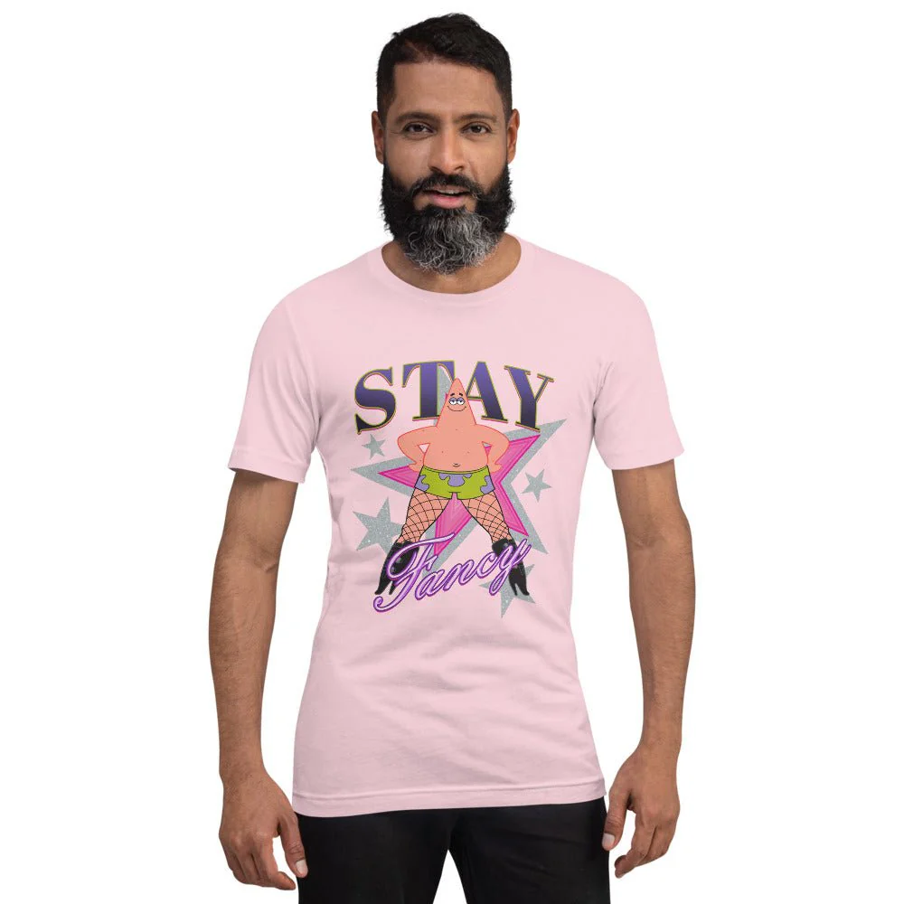 SpongeBob SquarePants Patrick Fishnets Stay Fancy Unisex T-Shirt - Image 4