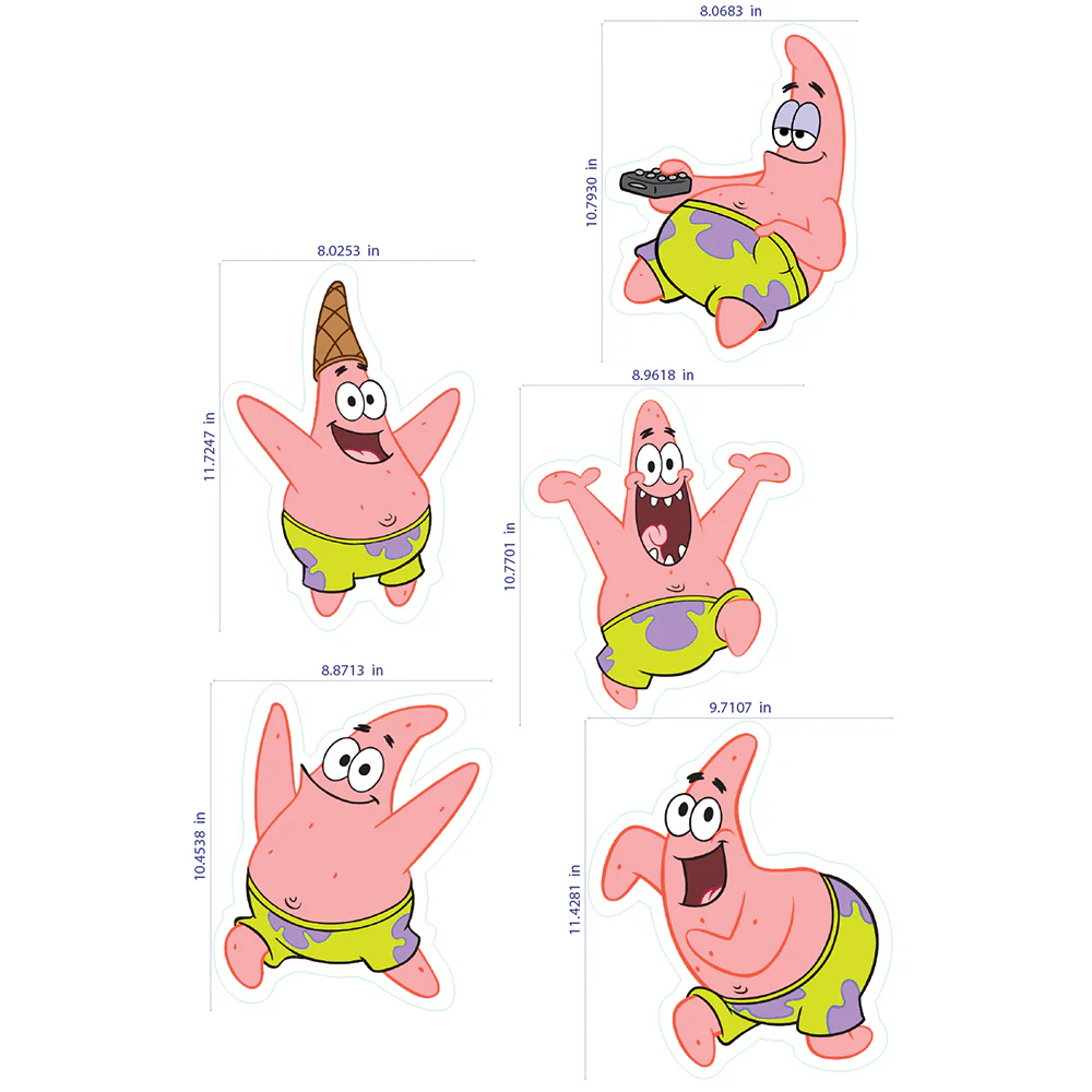Spongebob Squarepants Patrick Wall Decals - Image 3