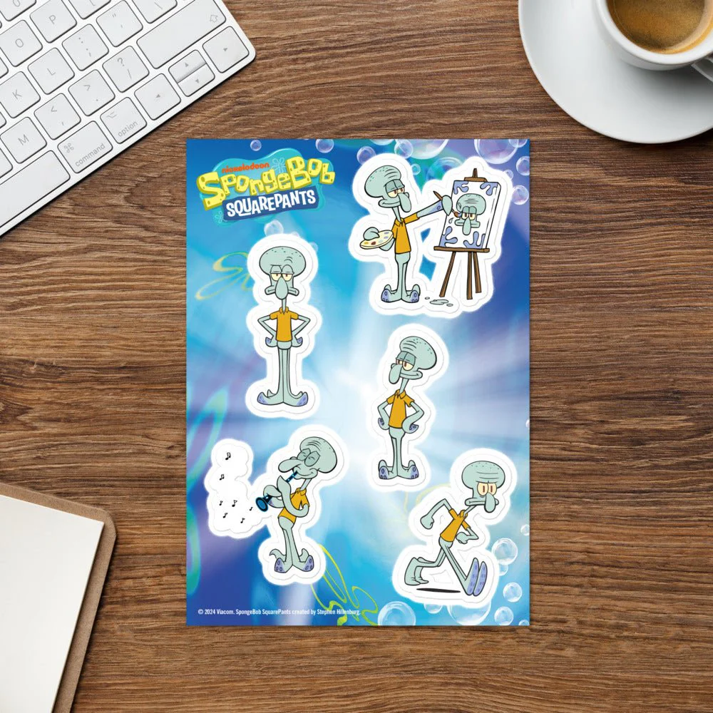 SpongeBob SquarePants Squidward Sticker Sheet - Image 2