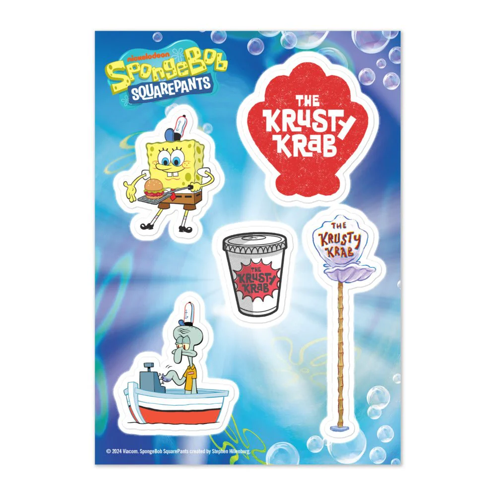 SpongeBob SquarePants The Krusty Krabs Sticker Sheet