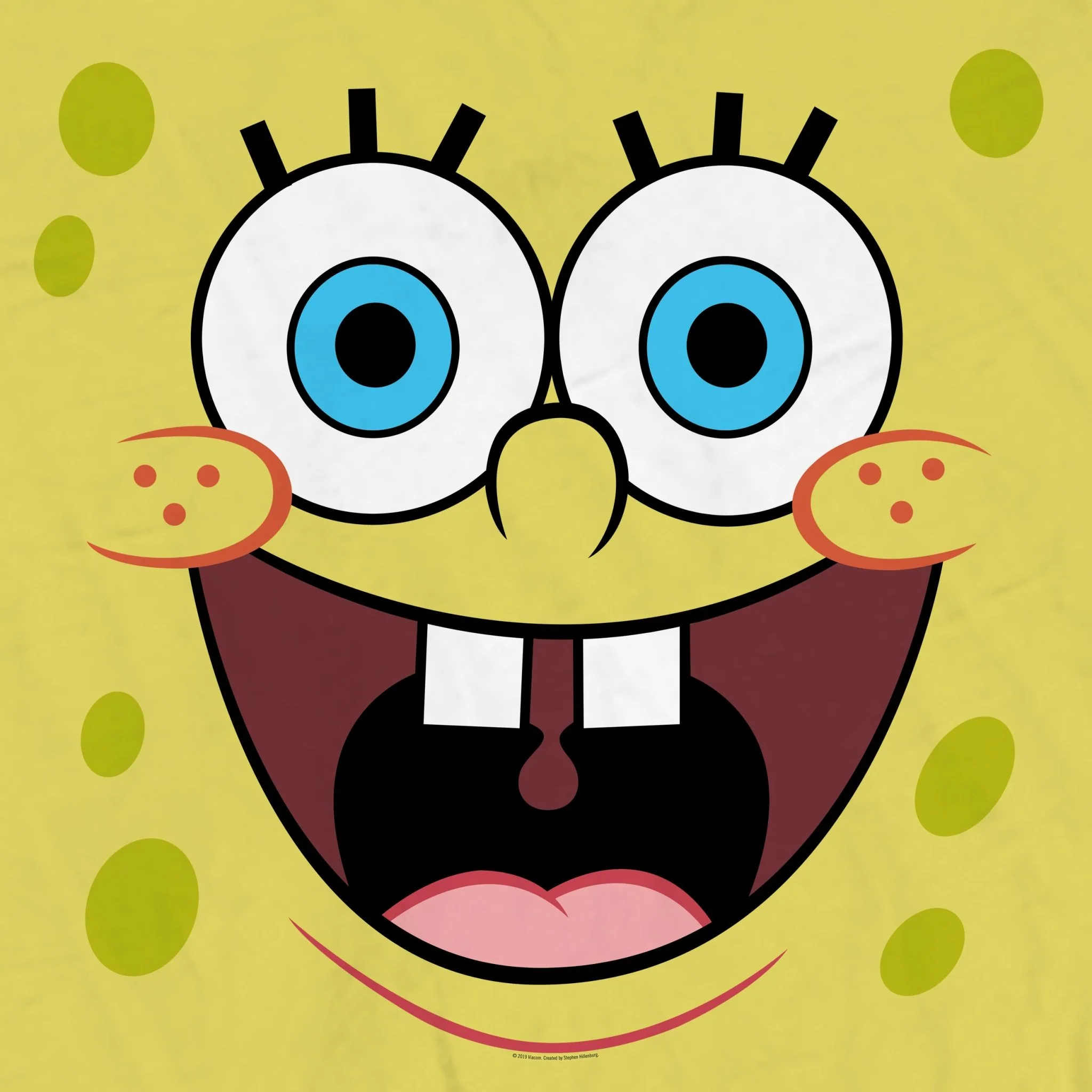 SpongeBob SquarePants Yellow Big Face Sherpa Blanket - Image 2