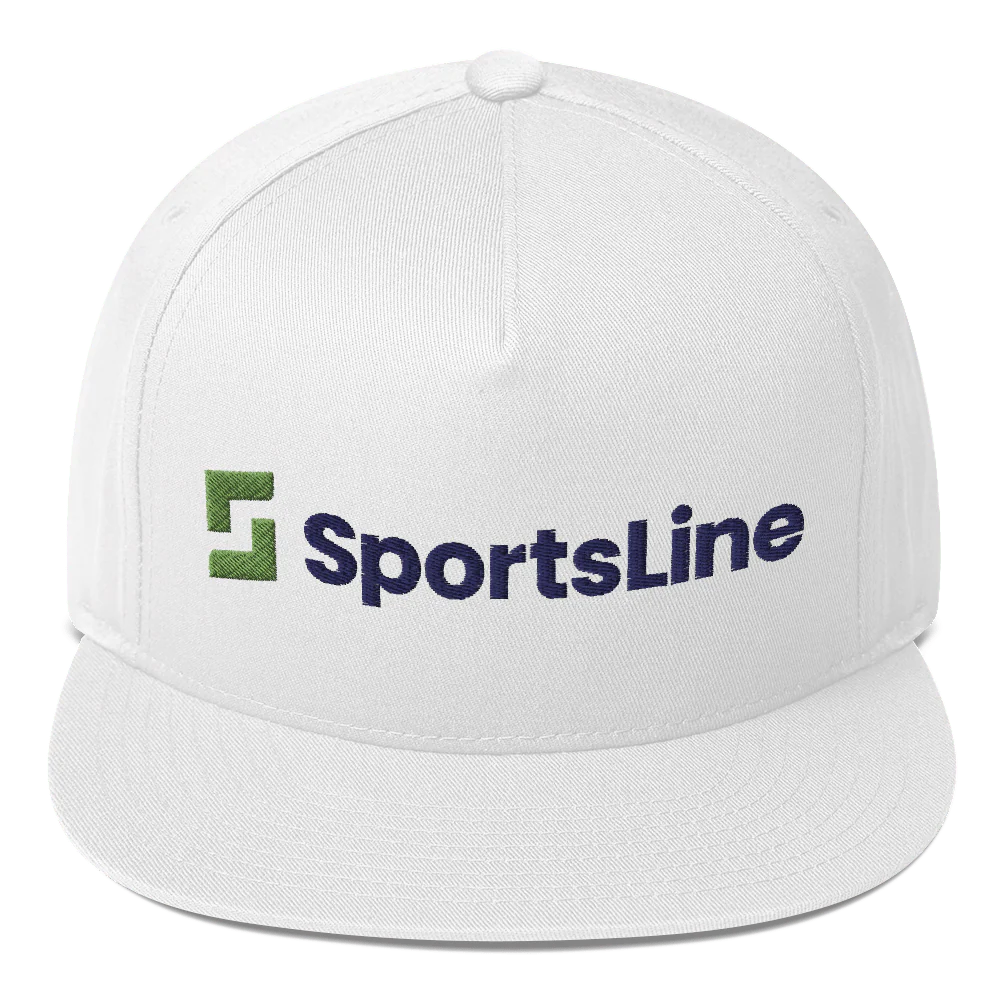 Sportsline Logo Embroidered Flat Bill Hat