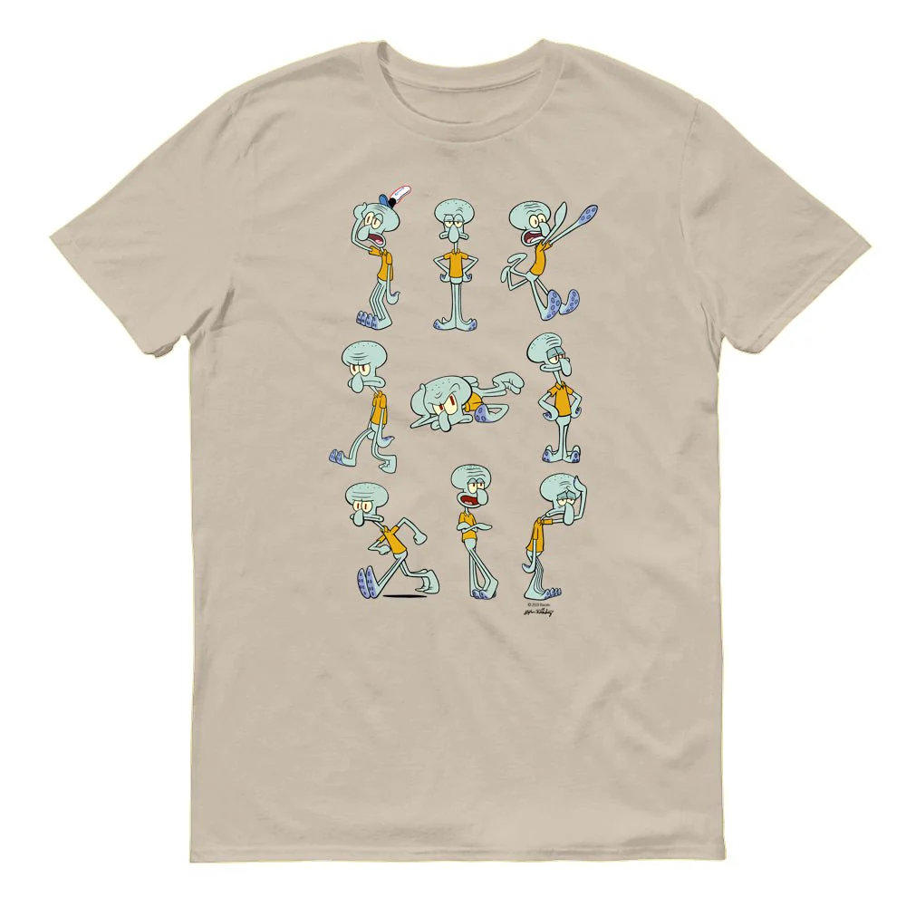 Squidward Feelin' Moody Short Sleeve T-Shirt
