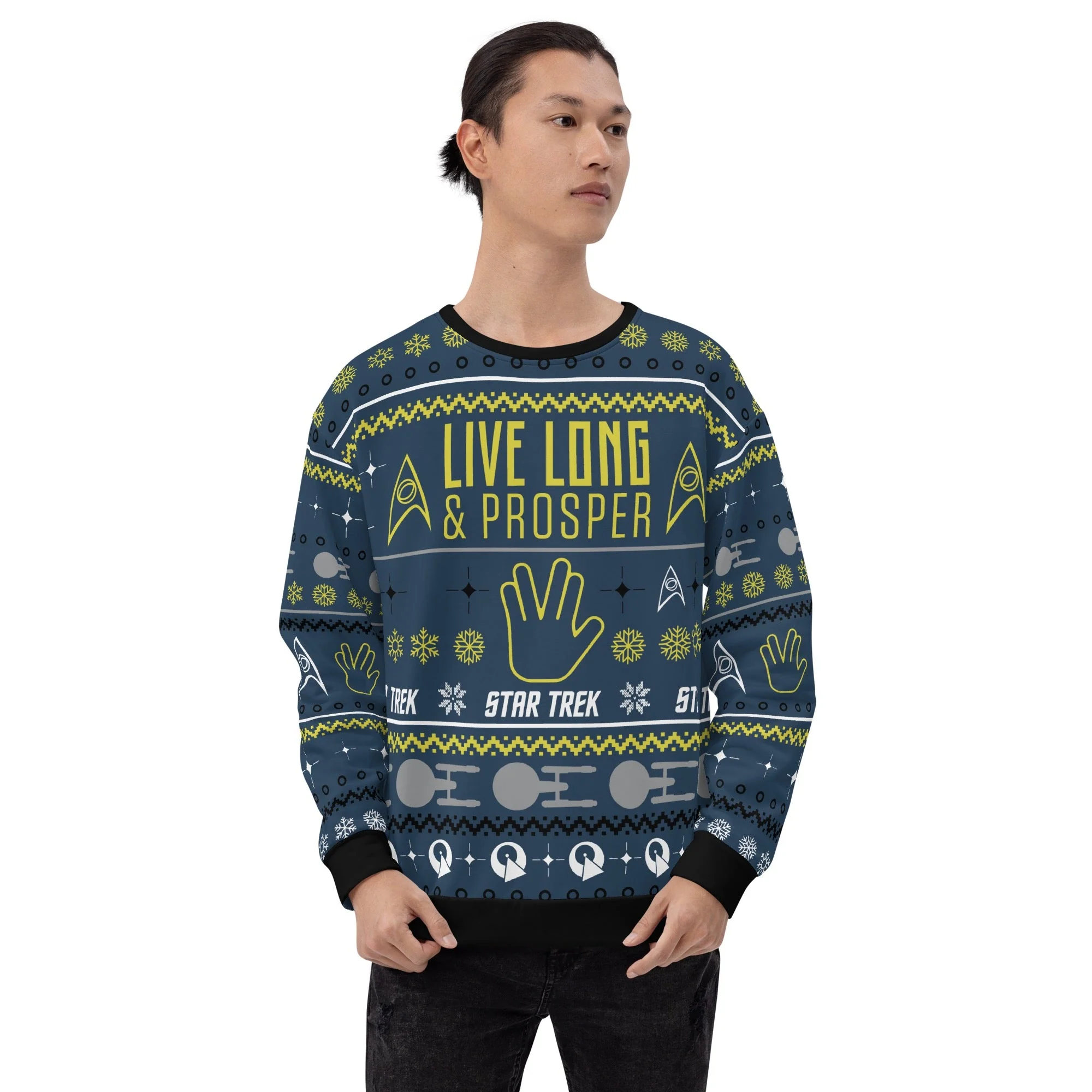 Star Trek Live Long & Prosper Holiday Crewneck Sweatshirt - Image 4