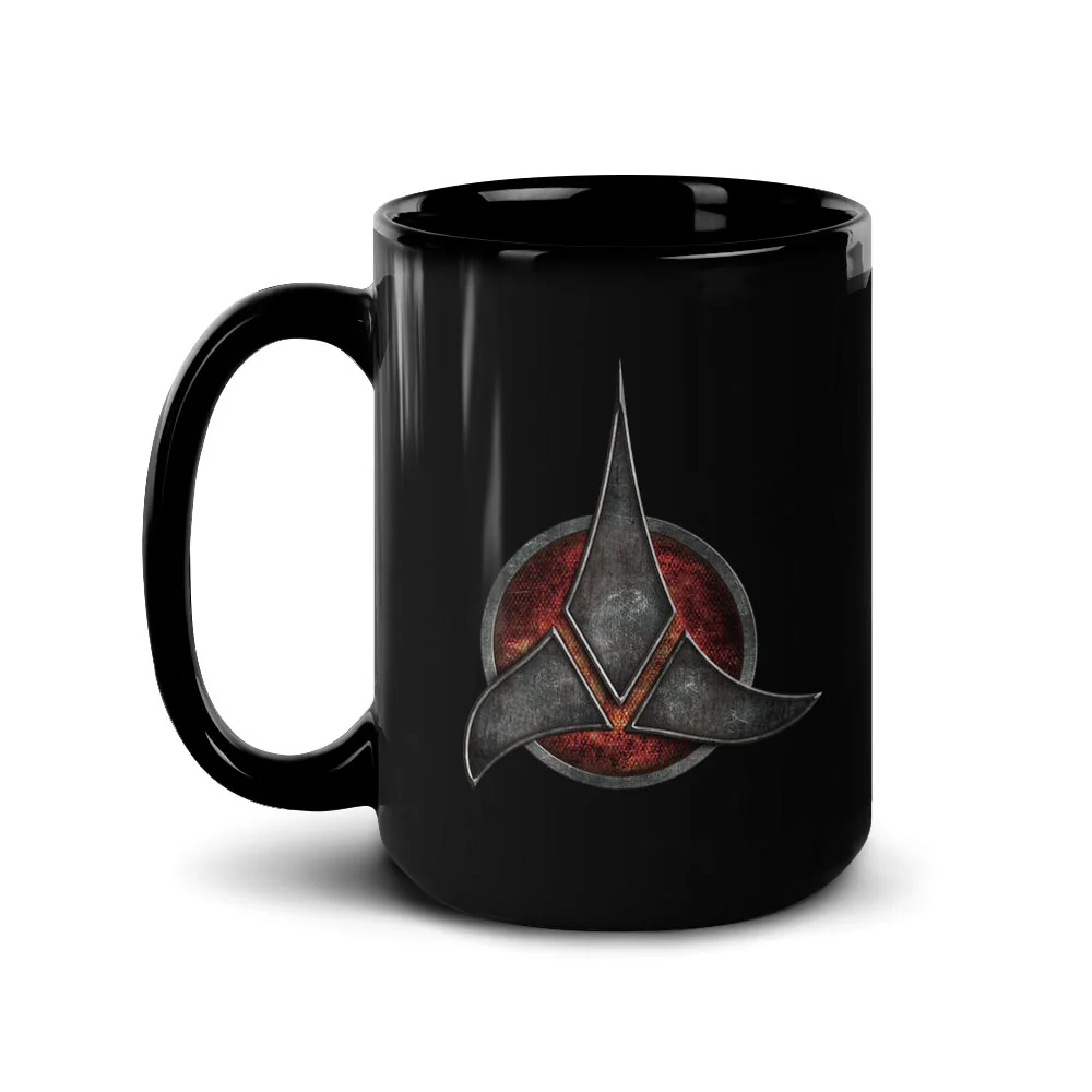 Star Trek Klingon Logo Black Mug - Image 3