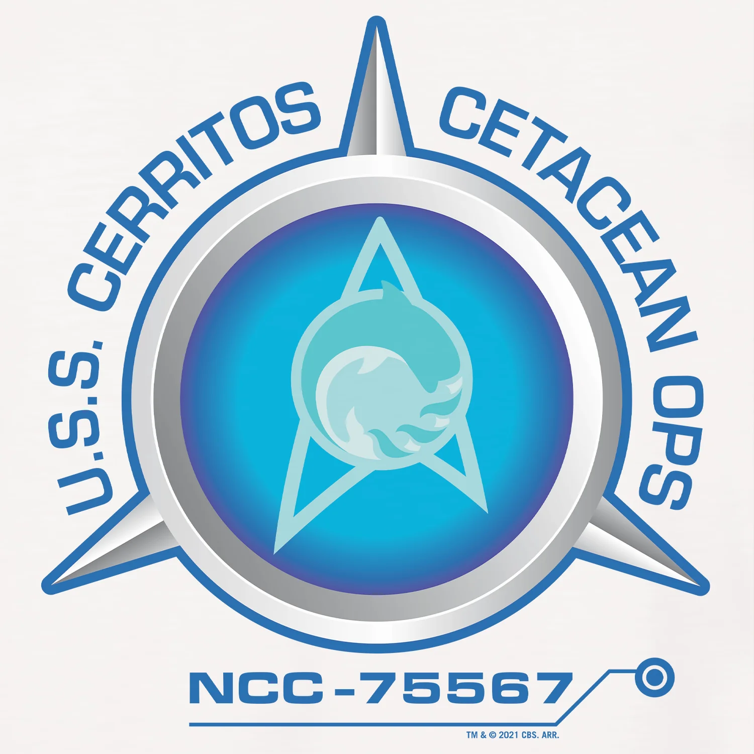 Star Trek: Lower Decks Cetacean Ops Delta Logo Adult Short Sleeve T-Shirt - Image 4