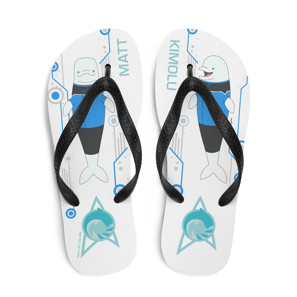 Star Trek: Lower Decks Matt & Kimolu Adult Flip Flops