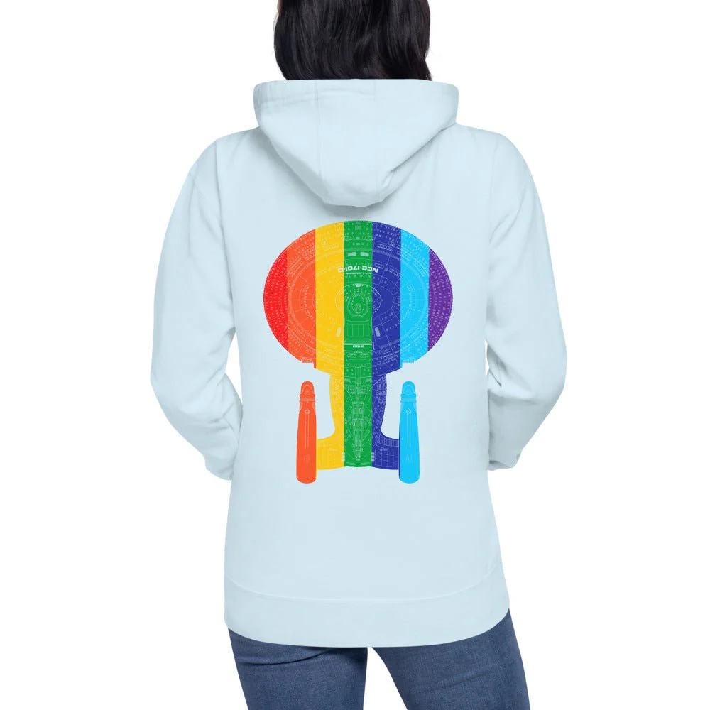 Star Trek Pride U.S.S Enterprise NCC 1701-D Unisex Premium Hoodie - Image 10