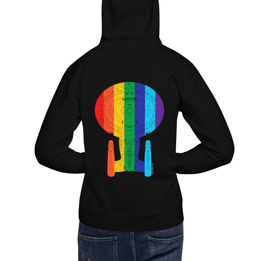 Star Trek Pride U.S.S Enterprise NCC 1701-D Unisex Premium Hoodie - Image 6
