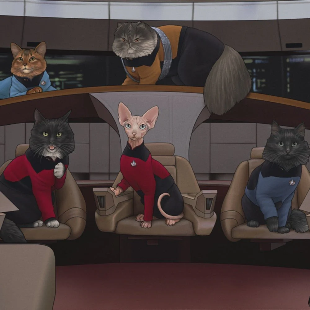 Star Trek: The Next Generation Crew Cats Gaming Mat - Image 3