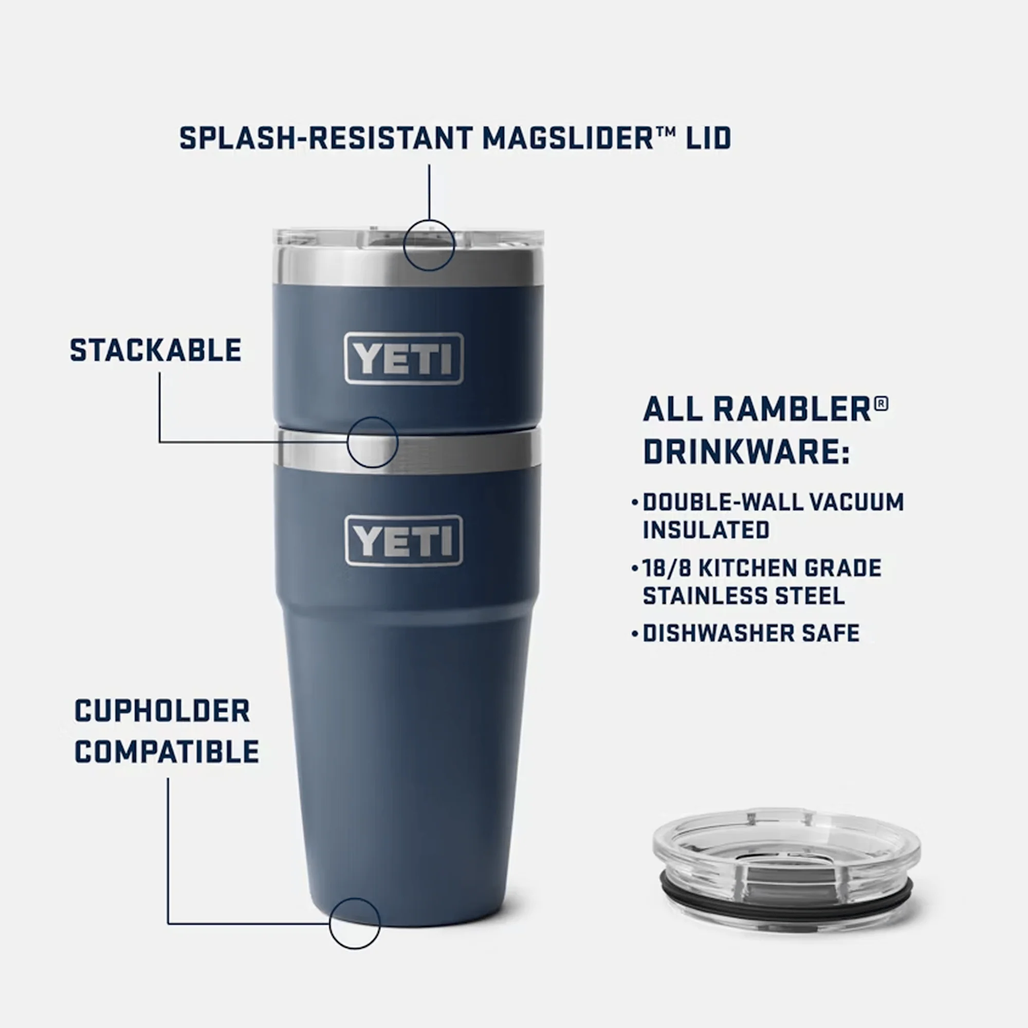 Star Trek: The Original Series Delta Yeti® Rambler 20oz Stackable Cup with Lid - Image 5