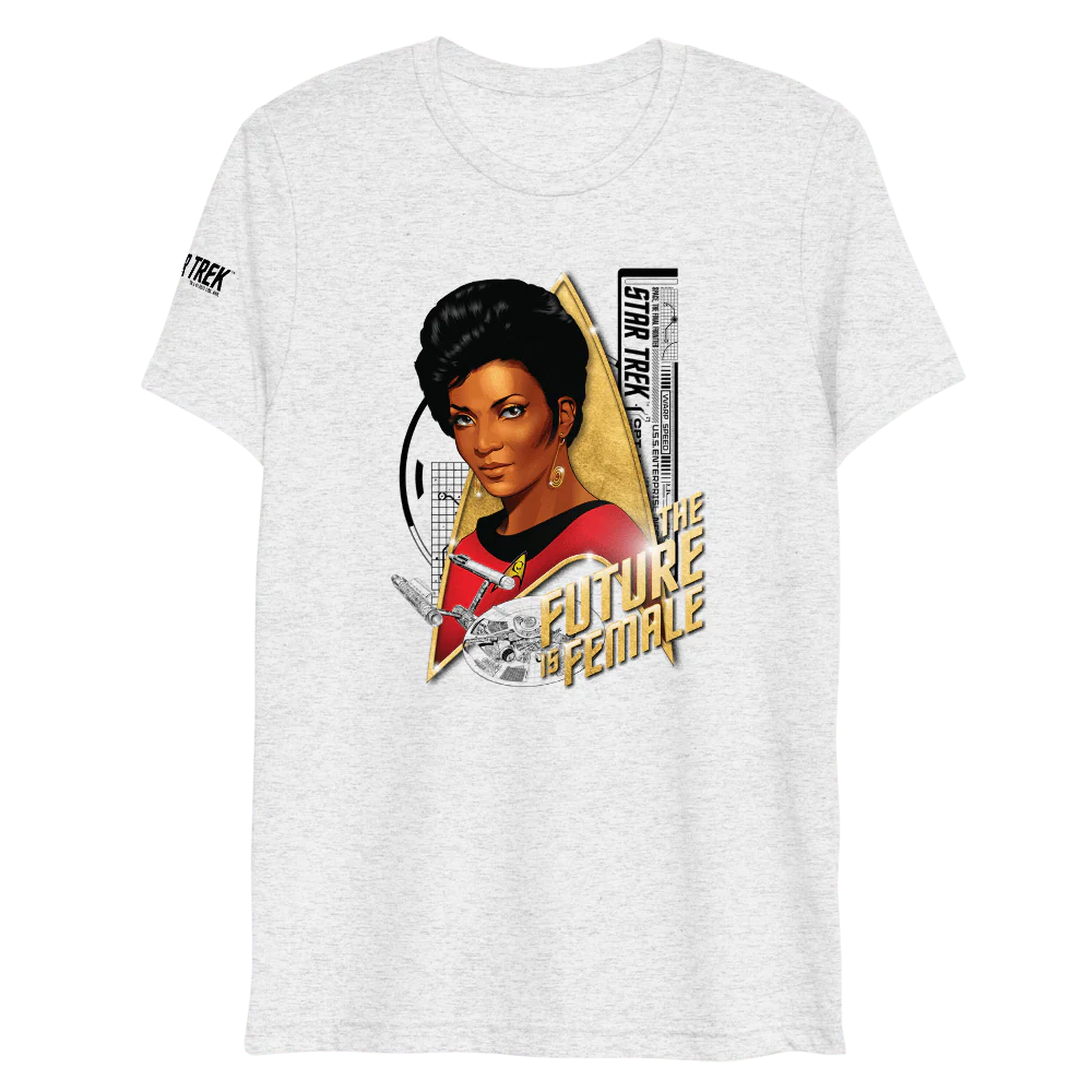 Star Trek: The Original Series Uhura The Future Is Female Unisex Tri-Blend T-Shirt - Image 9