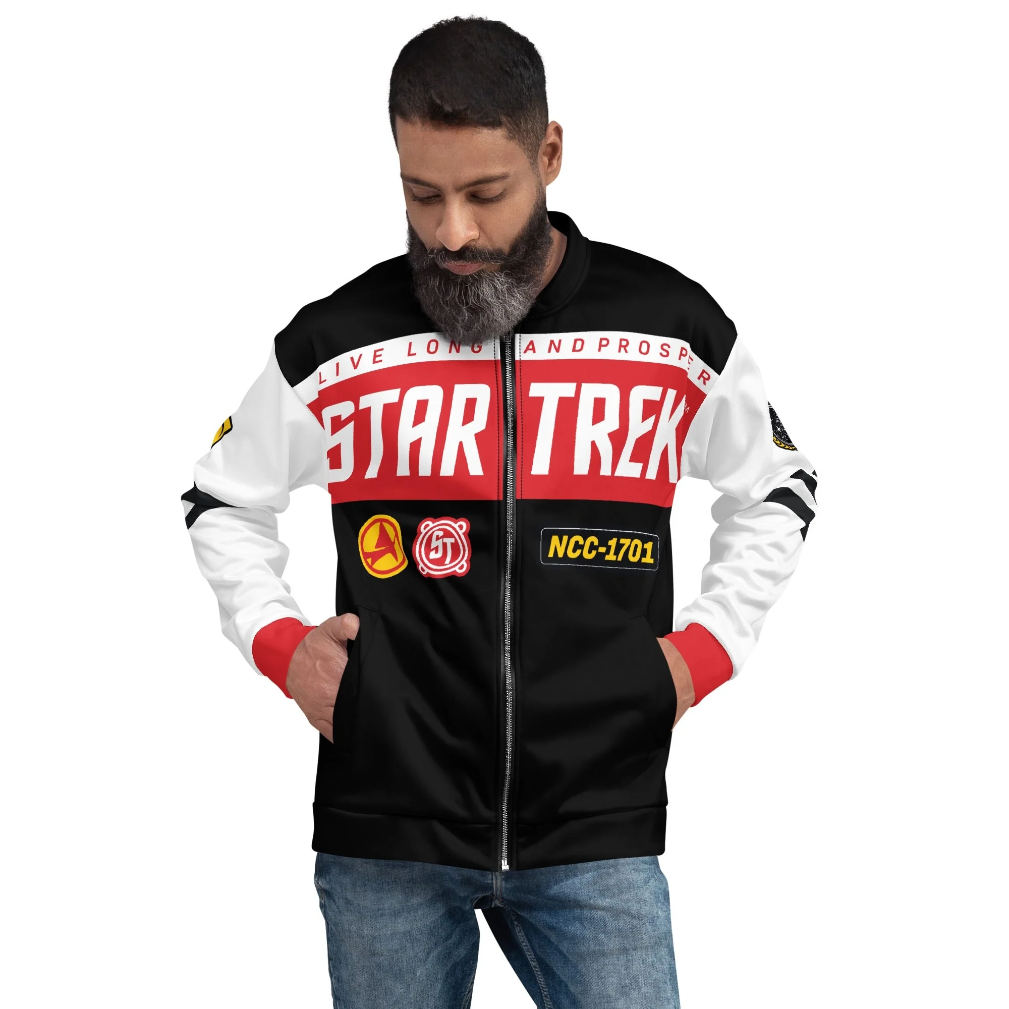 Star Trek: The Original Series To Boldly Go Unisex Bomber Jacket - Image 4