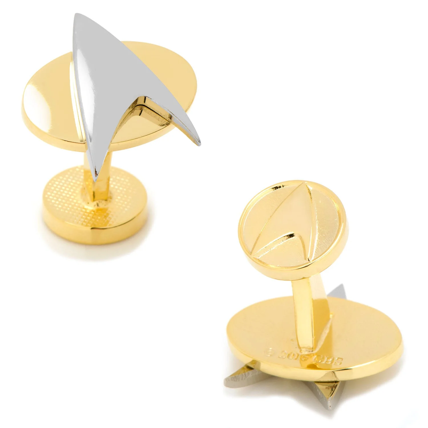 Star Trek Two Tone Delta Shield Cufflinks - Image 3