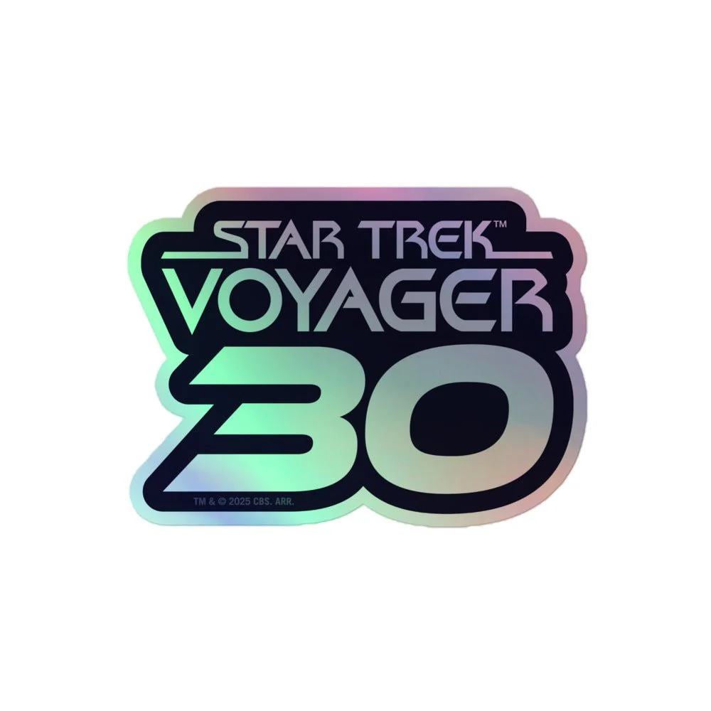 Star Trek: Voyager 30th Anniversary Logo Holographic Sticker - Image 5