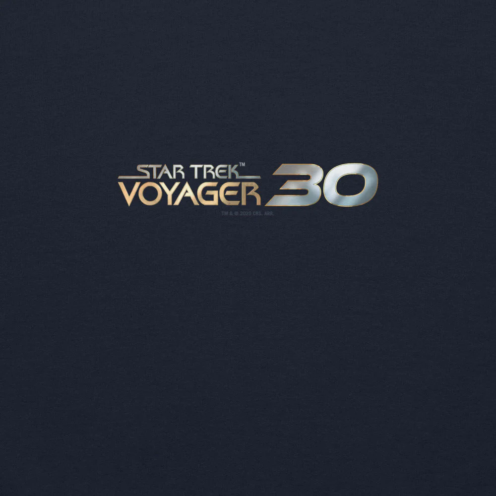 Star Trek: Voyager 30th Anniversary Logo Unisex Hoodie - Image 2