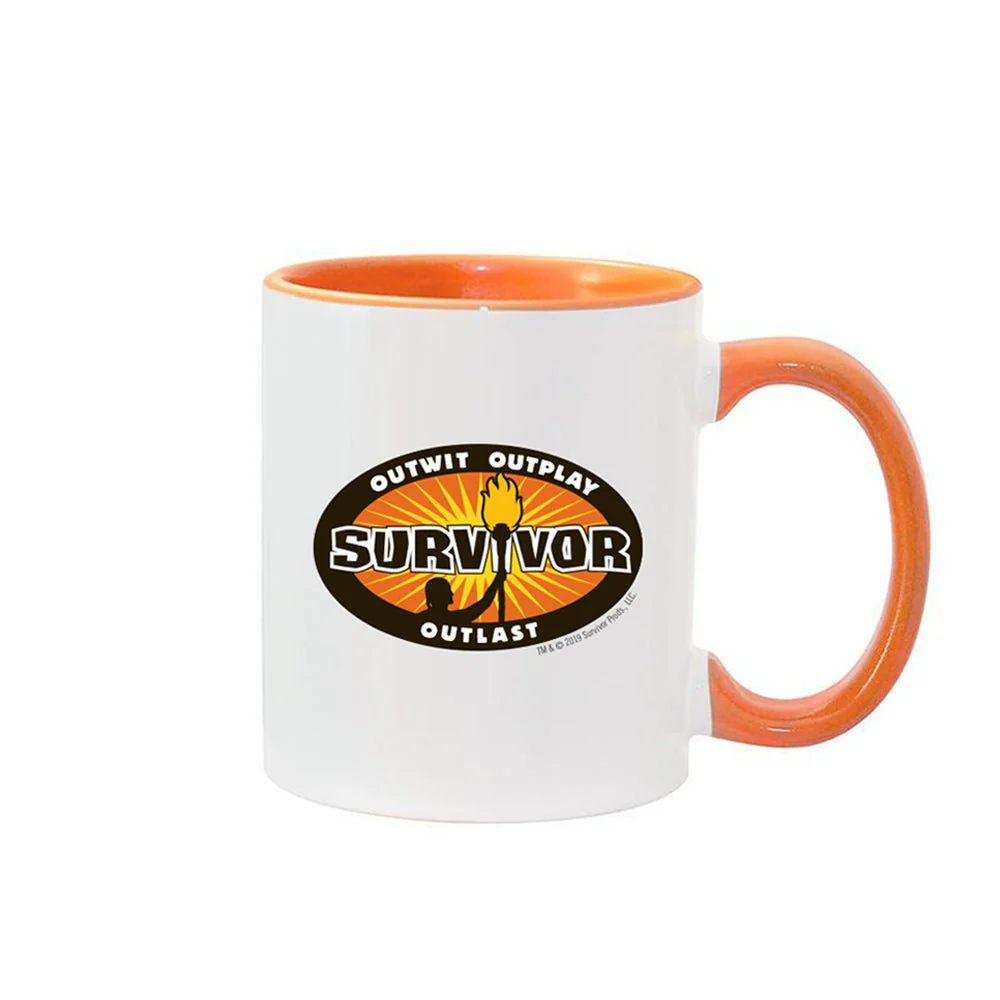Survivor Outwit, Outplay, Outlast Logo Two-Tone White Mug