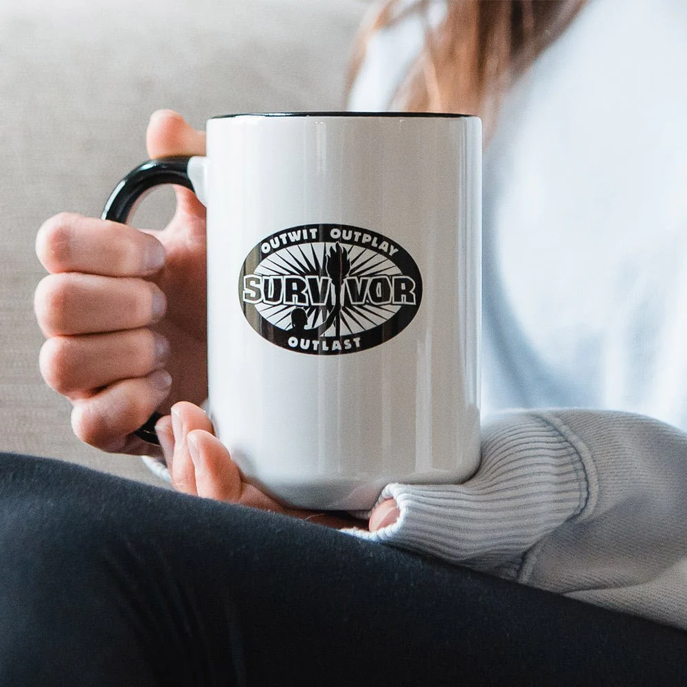 Survivor Outwit, Outplay, Outlast Logo Two-Tone White Mug - Image 10