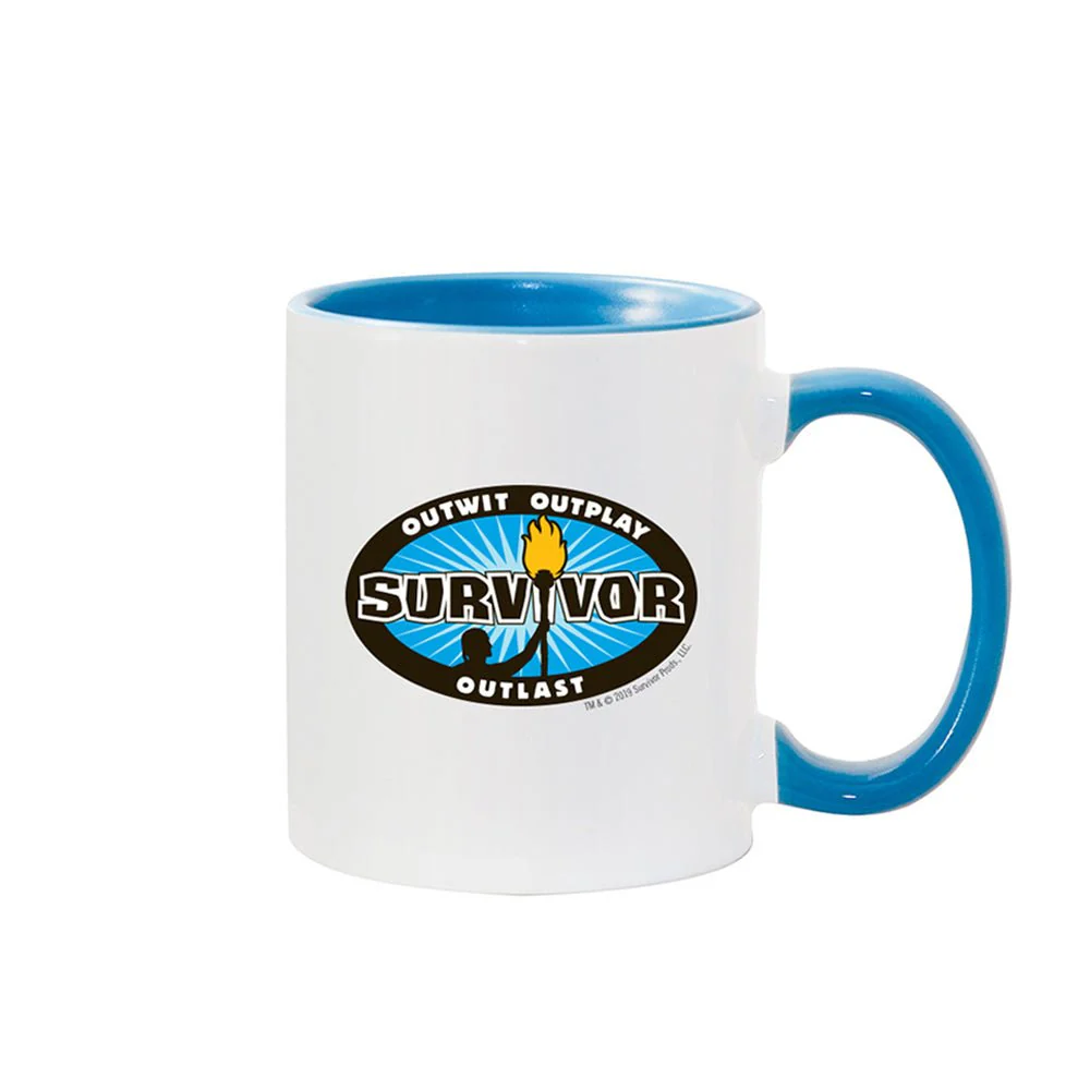 Survivor Outwit, Outplay, Outlast Logo Two-Tone White Mug - Image 6