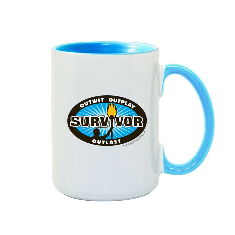 Survivor Outwit, Outplay, Outlast Logo Two-Tone White Mug - Image 7