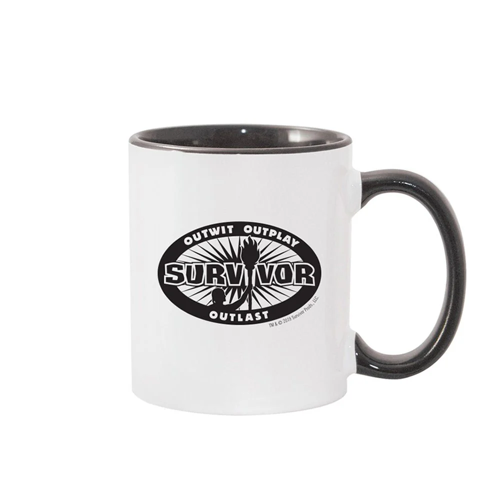 Survivor Outwit, Outplay, Outlast Logo Two-Tone White Mug - Image 8