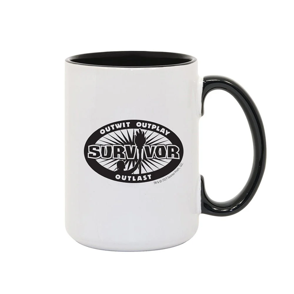 Survivor Outwit, Outplay, Outlast Logo Two-Tone White Mug - Image 9