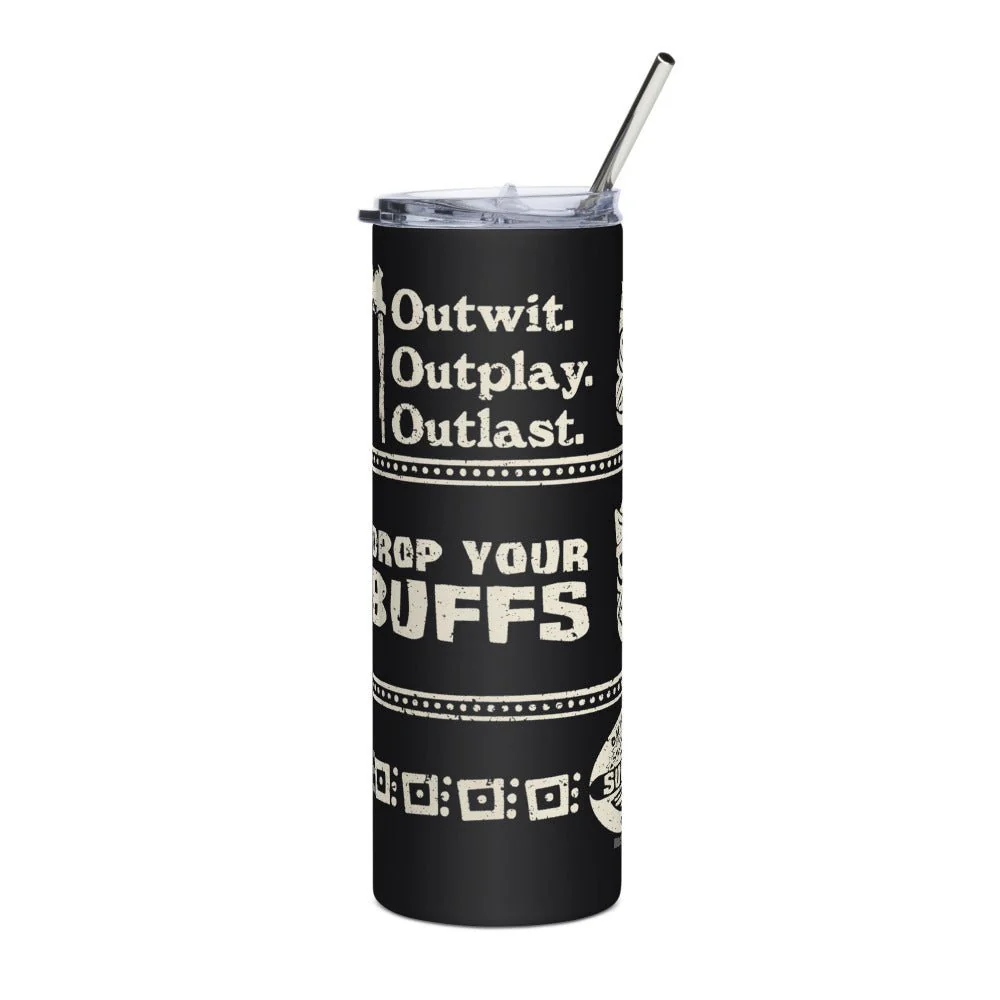 Survivor Castaway Quotes Mashup Stainless Steel Tumbler - Image 4