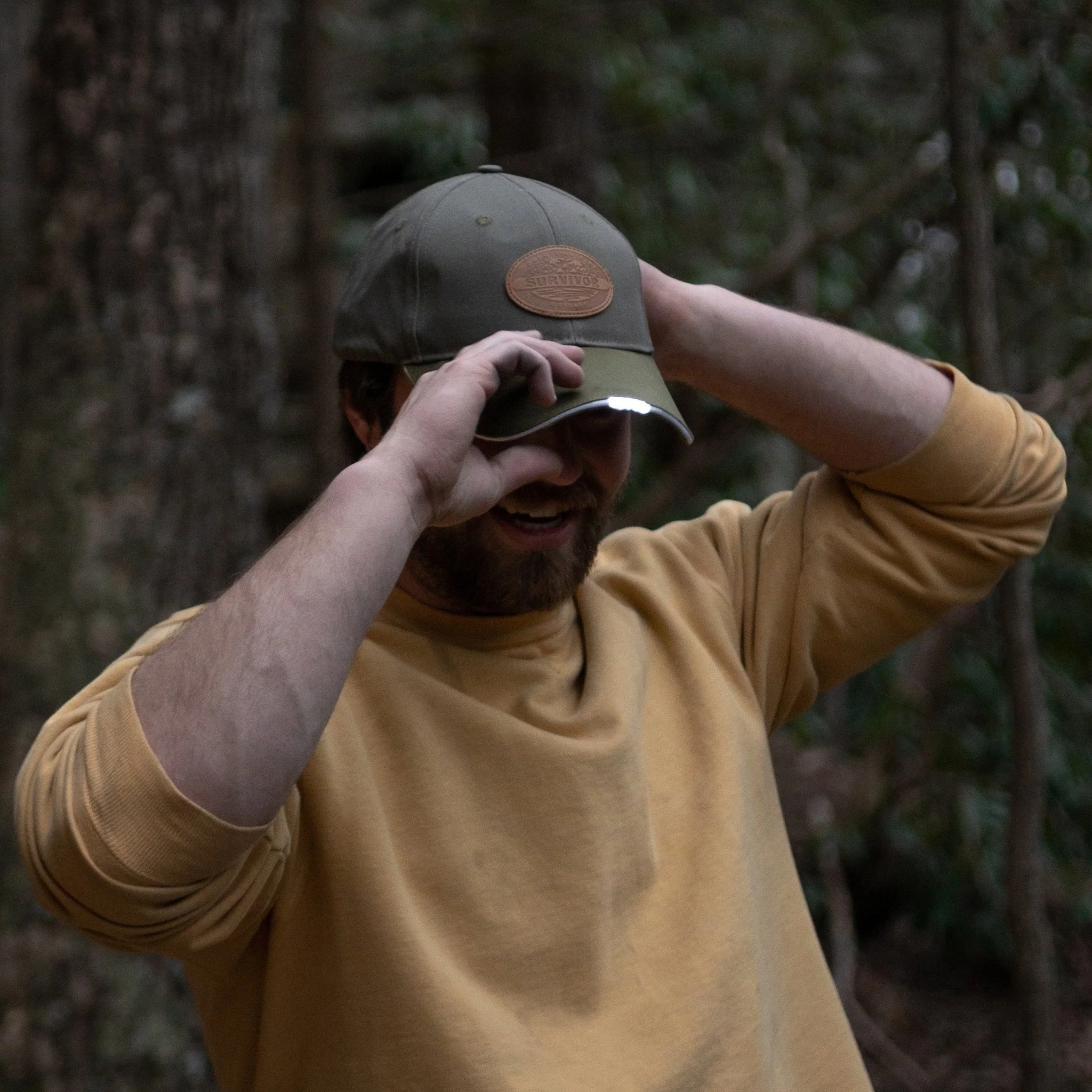 Survivor Leather Logo LED Baseball Cap - Image 10