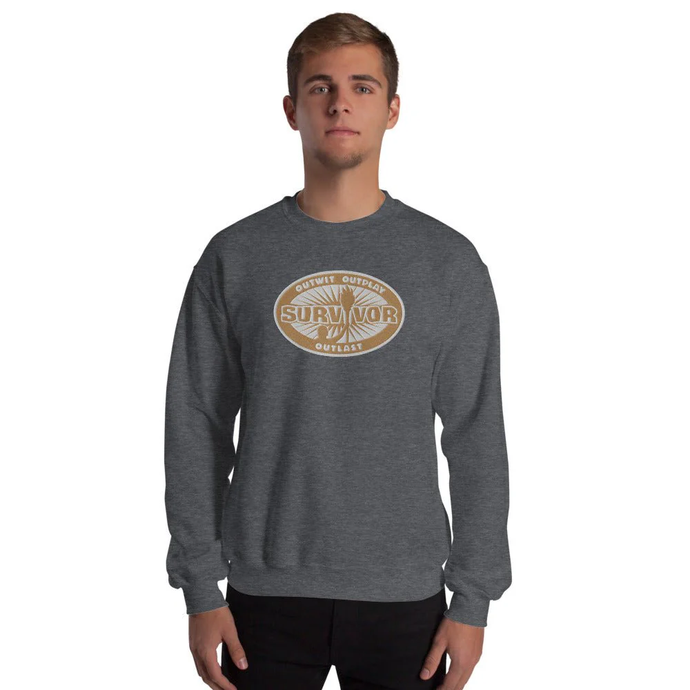 Survivor Logo Embroidered Crewneck Sweatshirt - Image 3