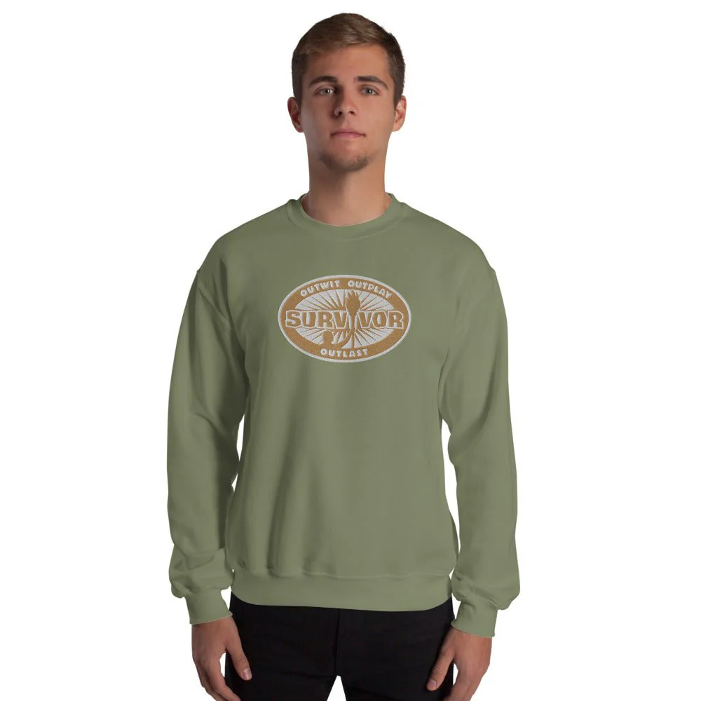 Survivor Logo Embroidered Crewneck Sweatshirt - Image 4