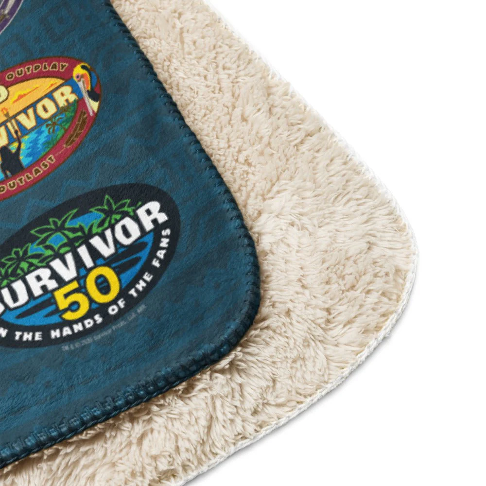 Survivor Sherpa Blanket 50 Seasons Logo - Image 5