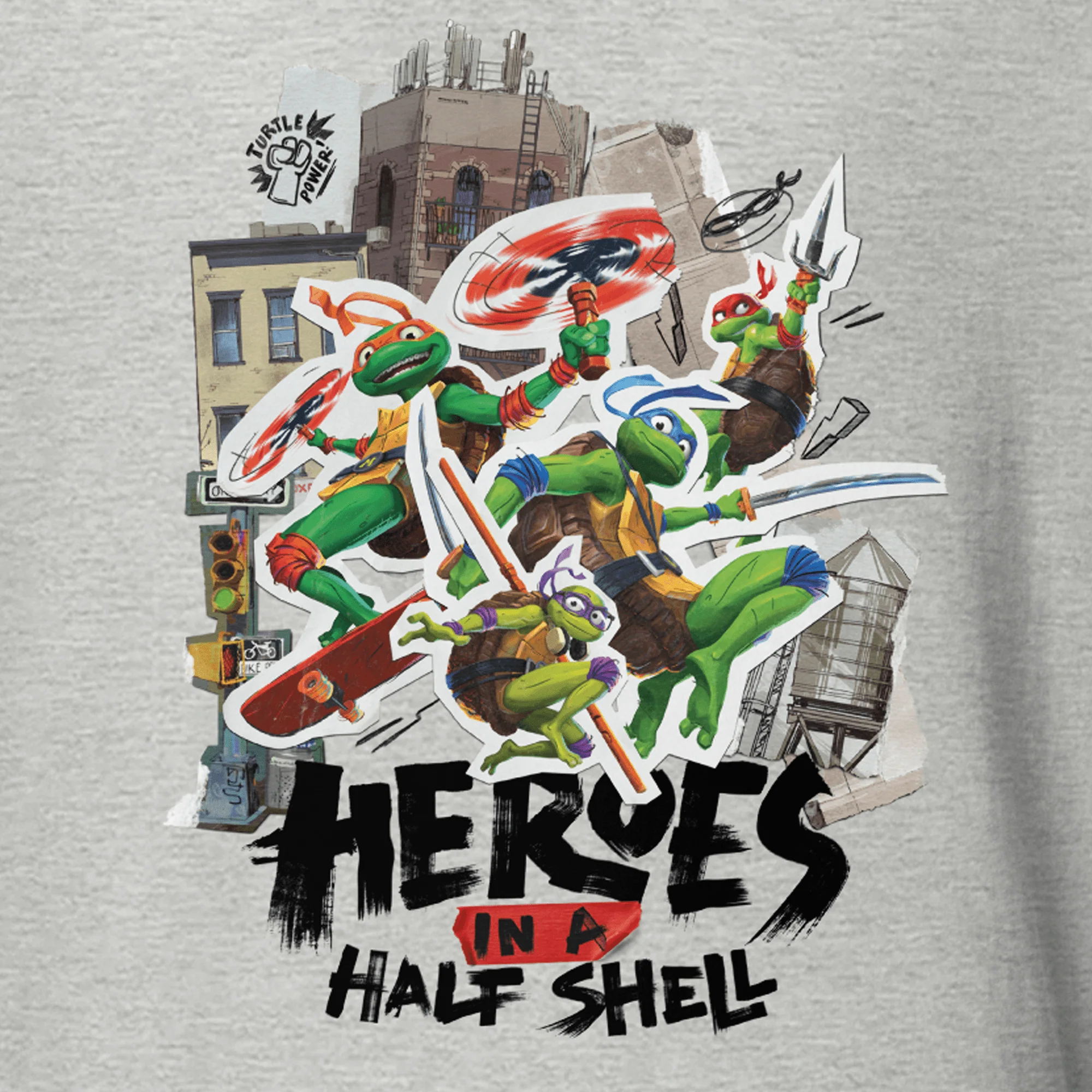 Teenage Mutant Ninja Turtles: Mutant Mayhem Heroes In A Half Shell Adult Short Sleeve T-Shirt - Image 2