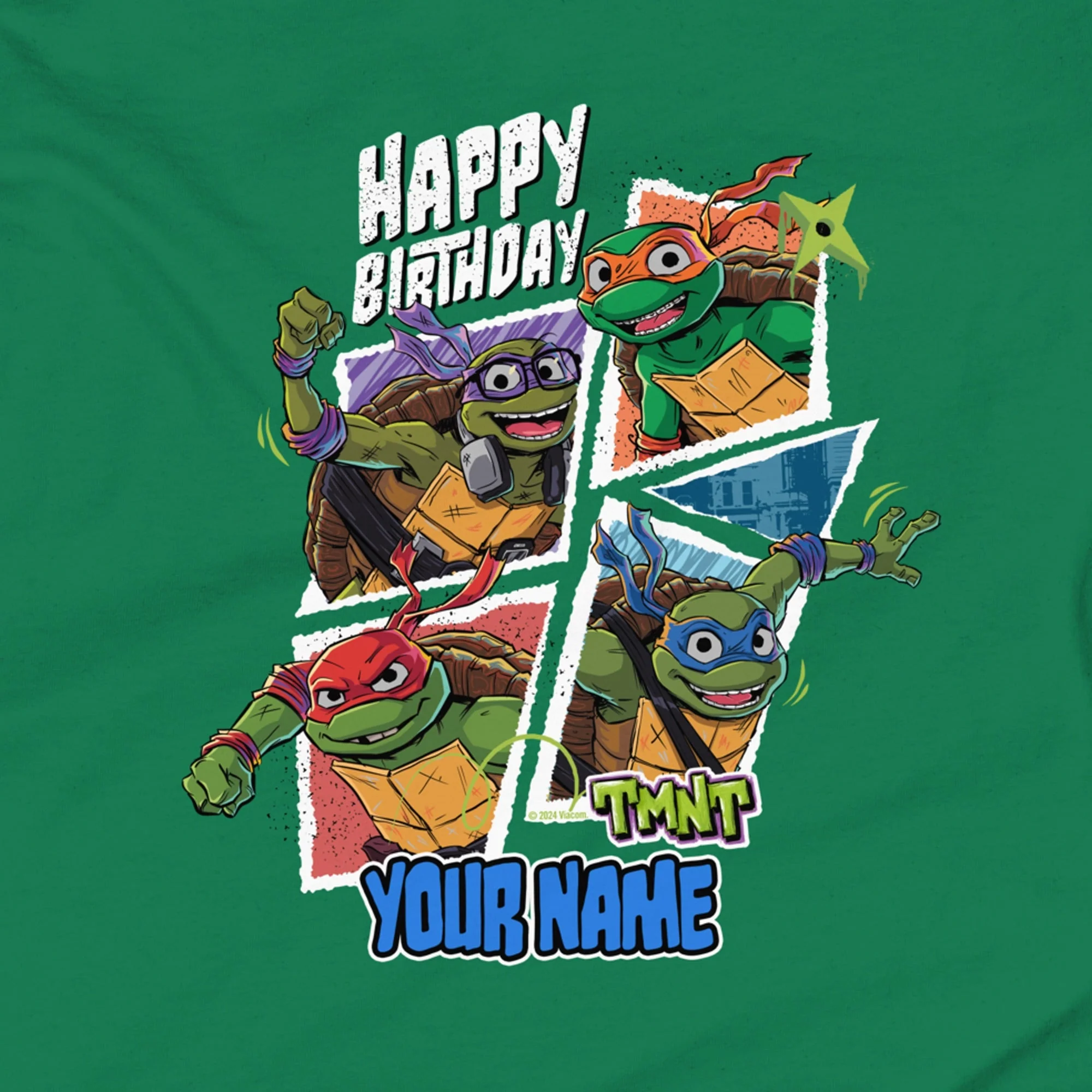 Teenage Mutant Ninja Turtles: Mutant Mayhem Personalized Birthday Kids T-Shirt - Image 2