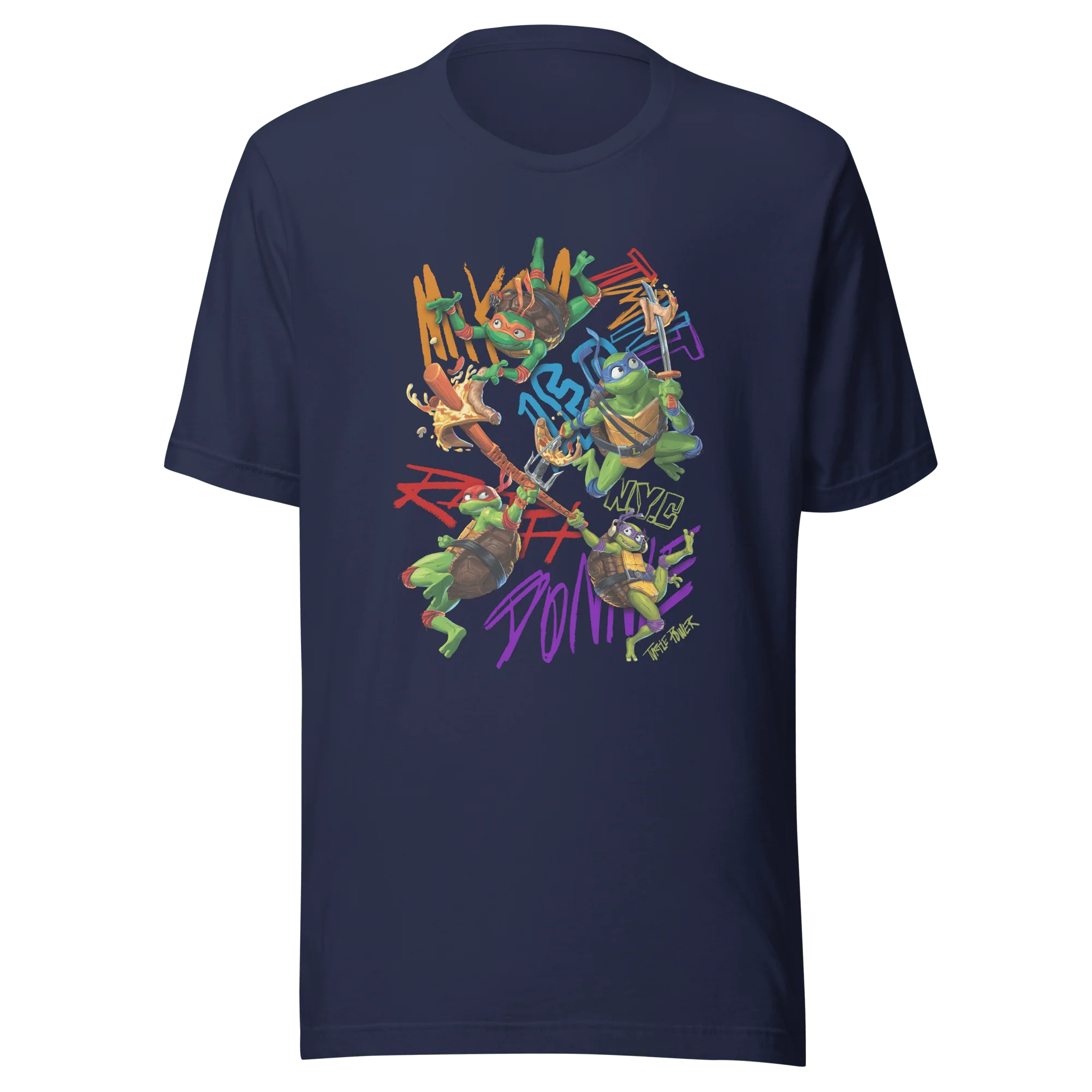 Teenage Mutant Ninja Turtles: Mutant Mayhem Pizza Adult Short Sleeve T-Shirt - Image 4